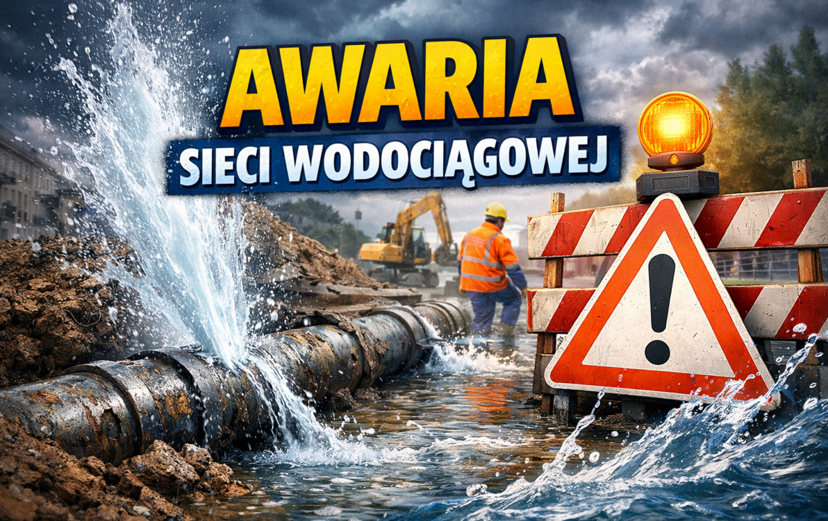 Zdjęcie do Awaria sieci wodociągowej przy ulicy Mazurka w Połańcu