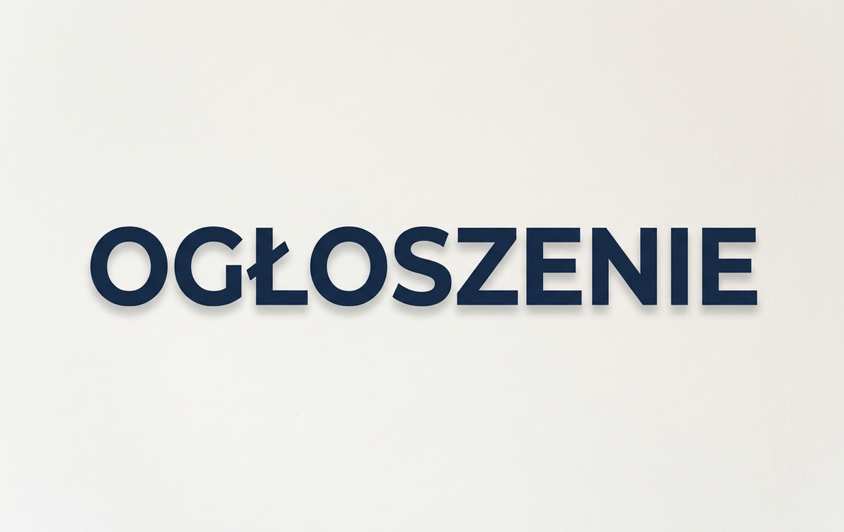 Zdjęcie do Ogłoszenie